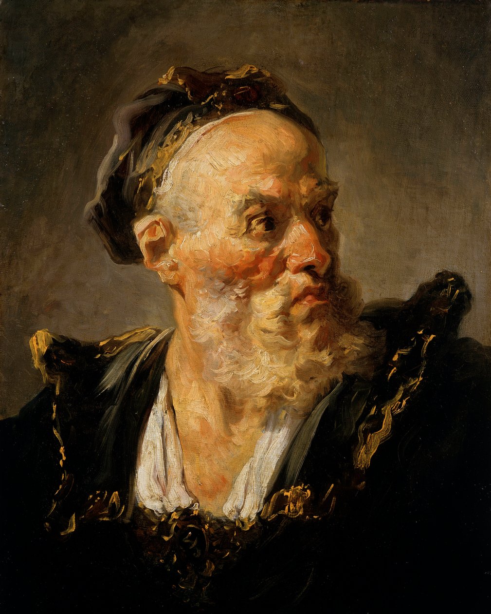 رأس الرجل العجوز اللوحة بواسطة جان أونوريه فراجونارد (1732-1806) القرن الثامن عشر ، باريس ، متحف جاكيمارت أندريه بواسطة جان هونوري فراجونارد