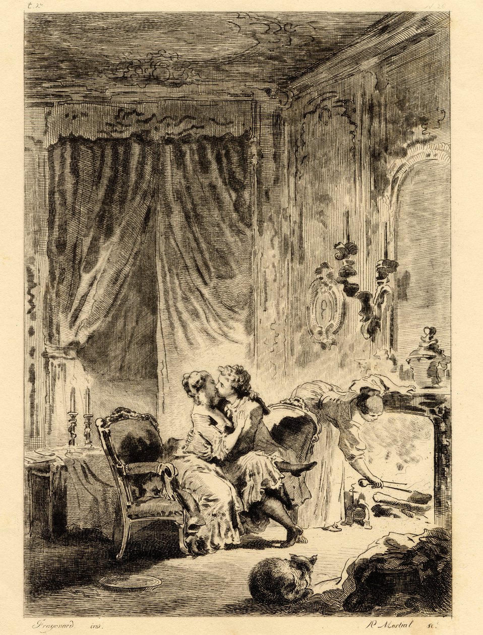 جان دي لافونتين (1621 - 1695). "" حكايات. صلاة القديس جوليان "، رسم Fragonard (1732 - 1806). رسم. بواسطة جان هونوري فراجونارد