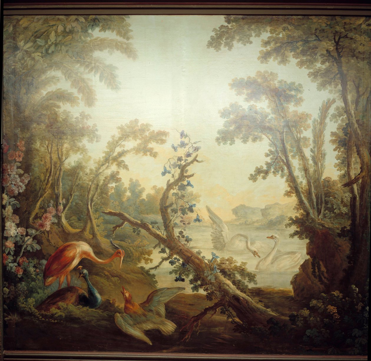Marteau lounge sign: swan landscape. Jean Baptiste Huet (1745-1811) and Jean Honore Fragonard (1732-1806) بواسطة جان هونوري فراجونارد