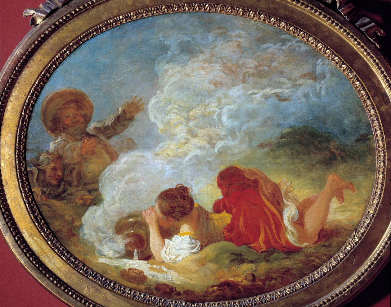 Perrette وإبريق الحليب بعد حكاية La lait tiere et le jug au lait للمخرج Jean de la Fontaine. رسم جان هونوري فراجونارد (1732-1806) متحف كونياك جاي من القرن الثامن عشر بواسطة جان هونوري فراجونارد