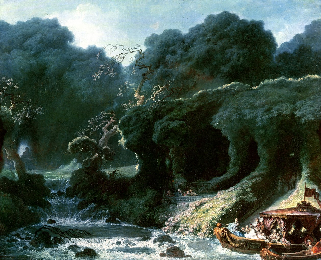 The Fete at Rambouillet أو ، جزيرة الحب ، c.1770 بواسطة جان هونوري فراجونارد