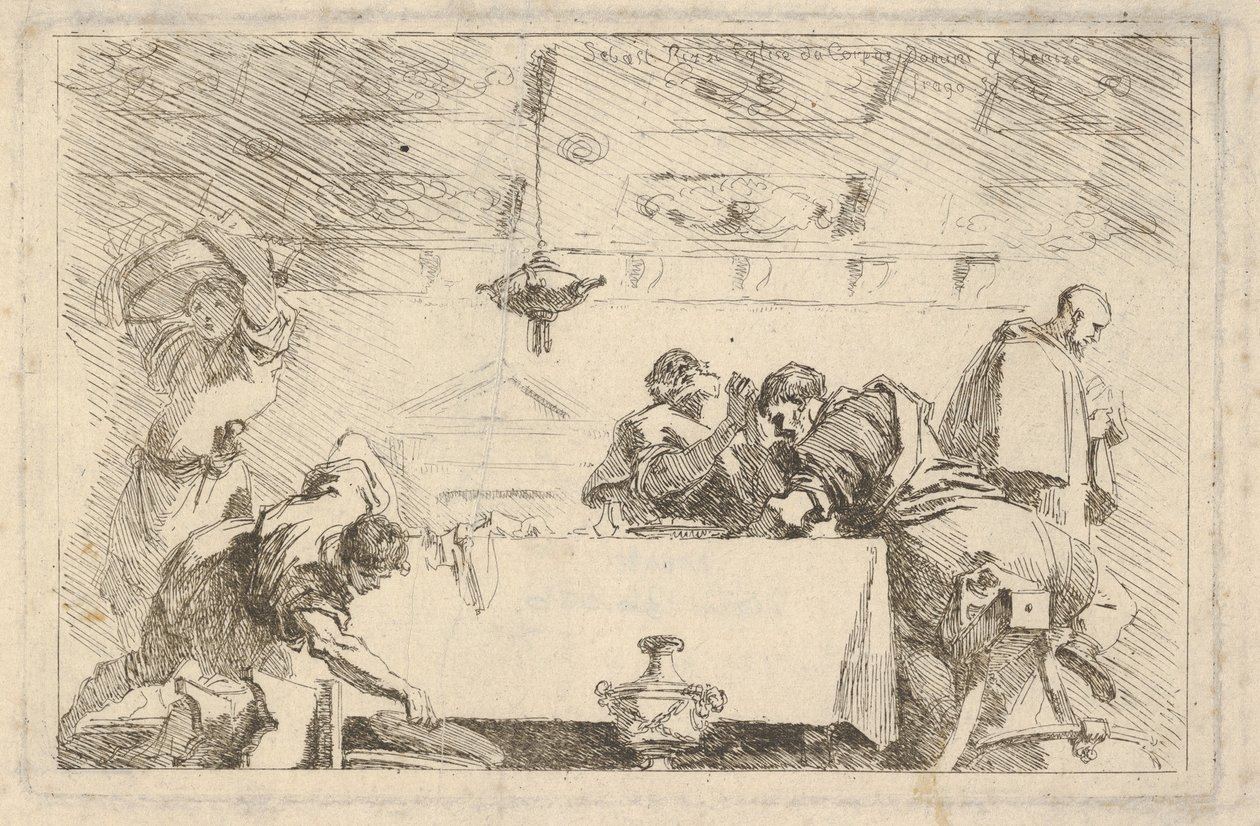 العشاء الأخير ، كاليفورنيا. 1761-64. بواسطة جان هونوري فراجونارد