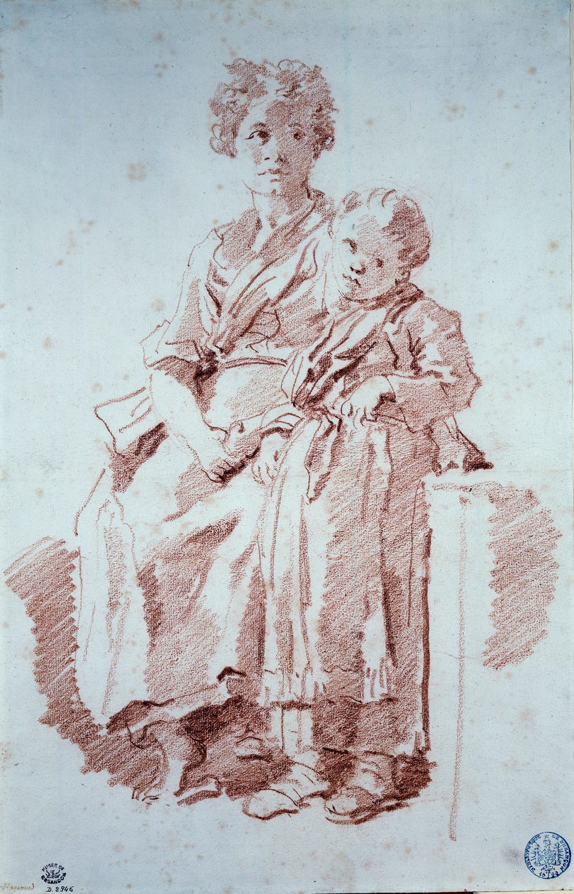 فتاة صغيرة وأختها الصغيرة Sanguine بقلم جان أونوري فراجونارد (1732-1806) 1774 بيسانكون ، متحف الفنون الجميلة بواسطة جان هونوري فراجونارد
