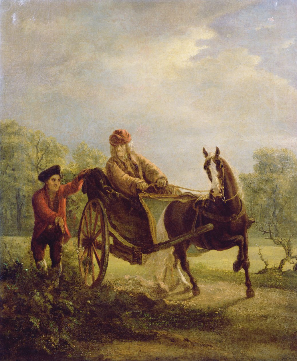 فولتير (1694-1778) في كابريوليه في فيرني بواسطة جان هوبر