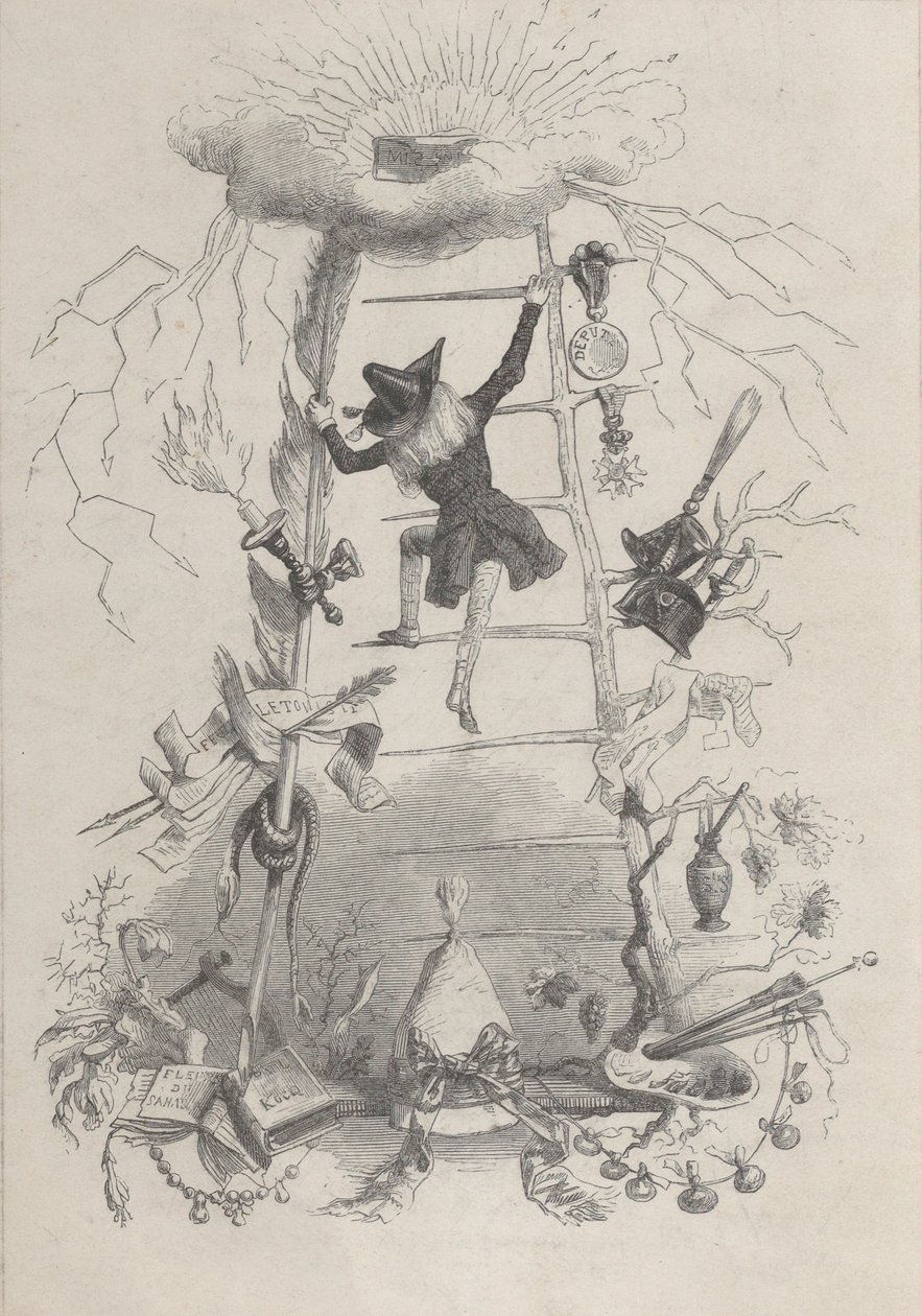 رسم إيضاحي في جيروم باتورو ، بواسطة لويس ريبو ، باريس ، ١٨٤٦ ، كاليفورنيا. 1846 بواسطة جان إغنايس إيسيدور جيرار