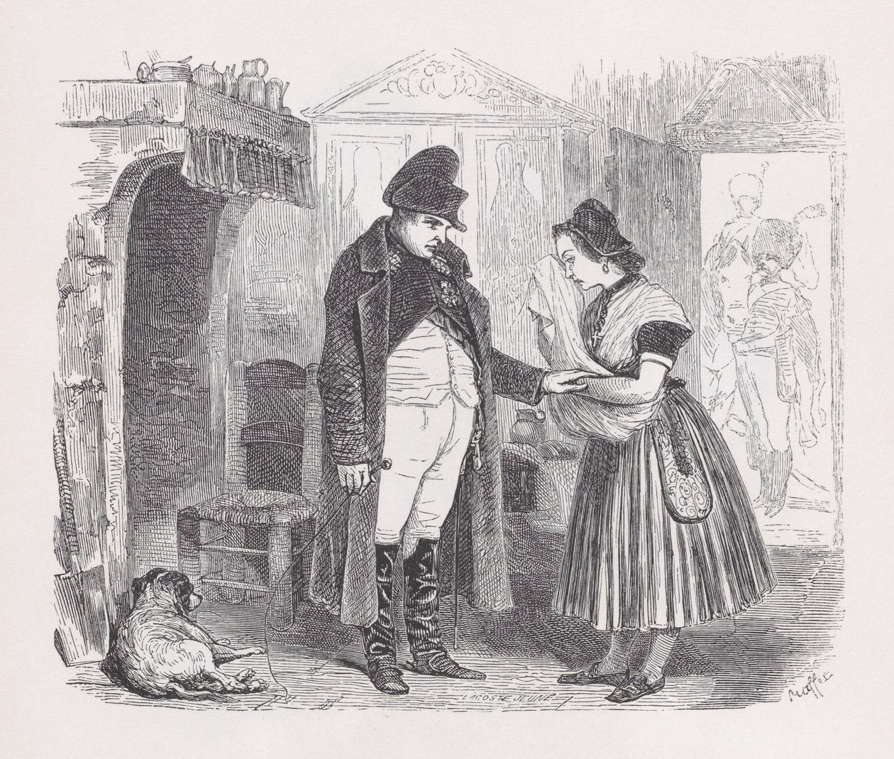 ذكريات الناس من الأعمال الكاملة ل Béranger ، 1836. بواسطة جان إغنايس إيسيدور جيرار