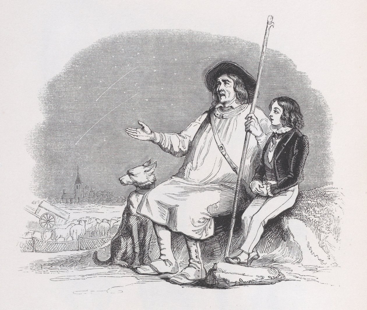 شوتنج ستارز من الأعمال الكاملة لبيرانجر 1836. بواسطة جان إغنايس إيسيدور جيرار