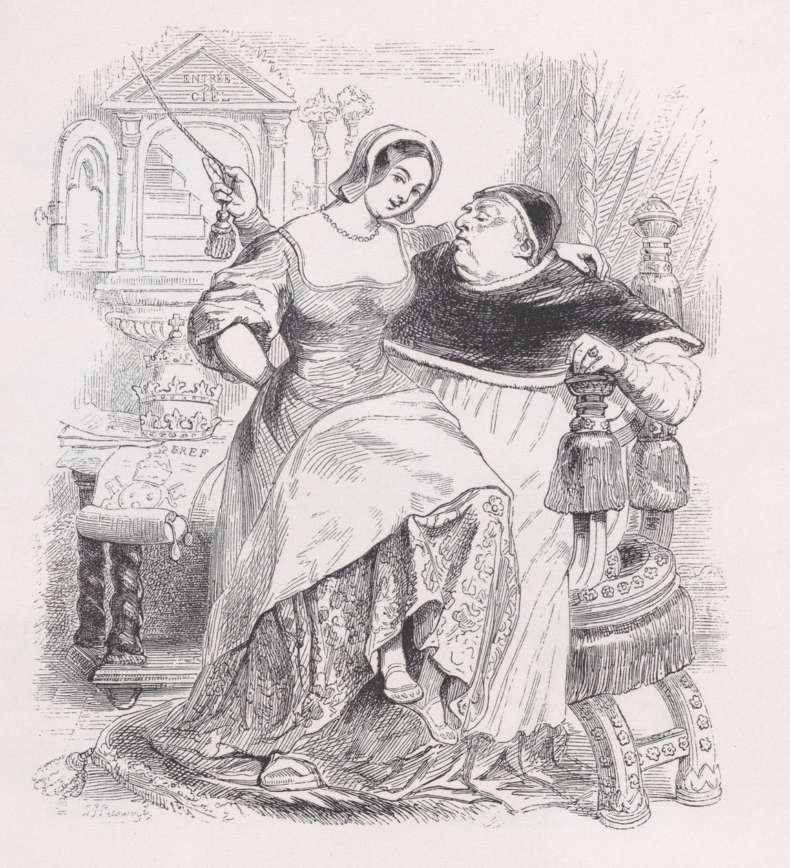 البابا الصالح من الأعمال الكاملة لبيرانغر 1836. بواسطة جان إغنايس إيسيدور جيرار
