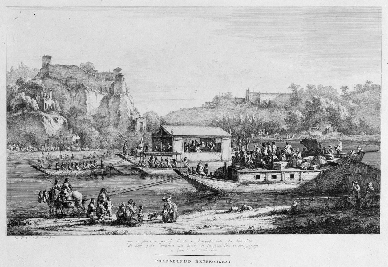 رحلة بالقارب على نهر السين ، 1803. بواسطة جان جاك بواسيو دي