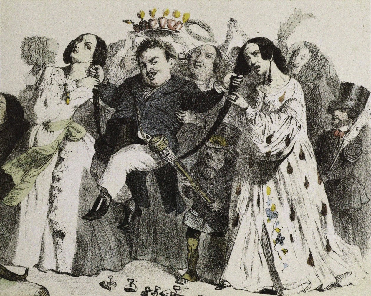 Honoré de Balzac ، أكثر مؤلفينا إنتاجًا ، مدعومًا ومتوجًا من قبل النساء ، 1839. بواسطة جان جاك جراندفيل