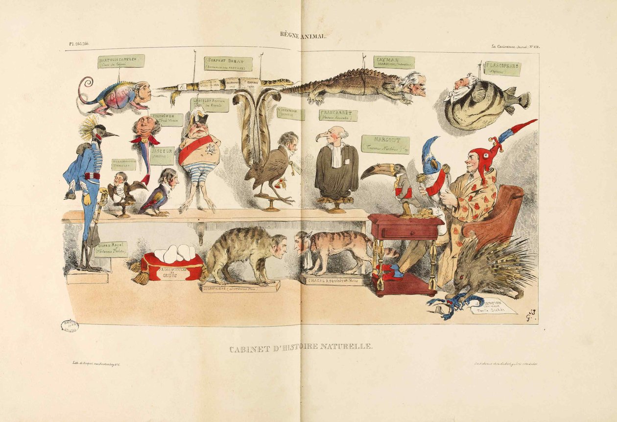 مملكة الحيوان مملكة الحيوان. من لا كاريكاتور ، 1833. بواسطة جان جاك جراندفيل