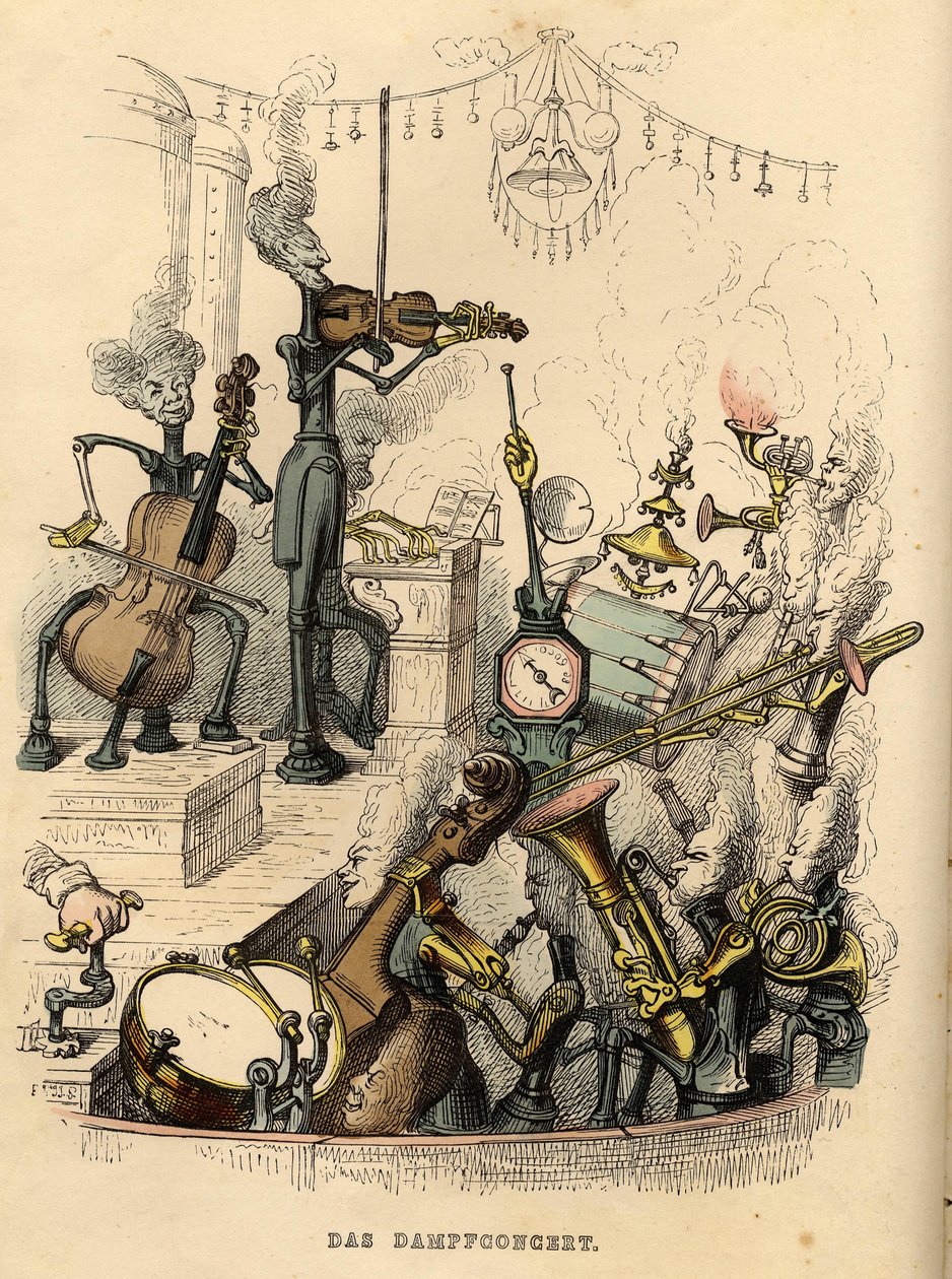 حفل البخار ، 1844 بواسطة جان جاك جراندفيل