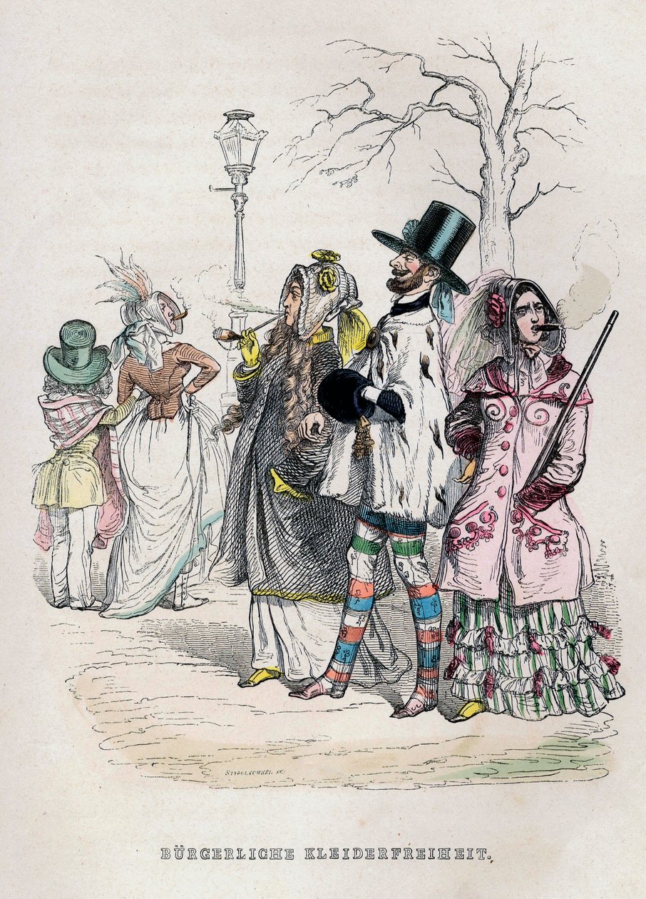 حرية المرأة في ارتداء الملابس ، 1840. بواسطة جان جاك جراندفيل