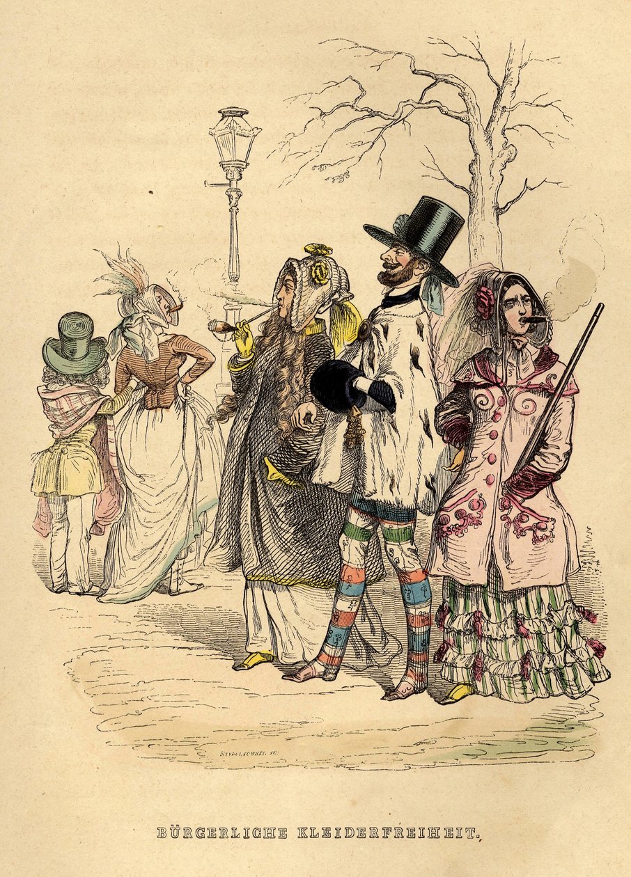 حرية المرأة في ارتداء الملابس ، 1840s بواسطة جان جاك جراندفيل