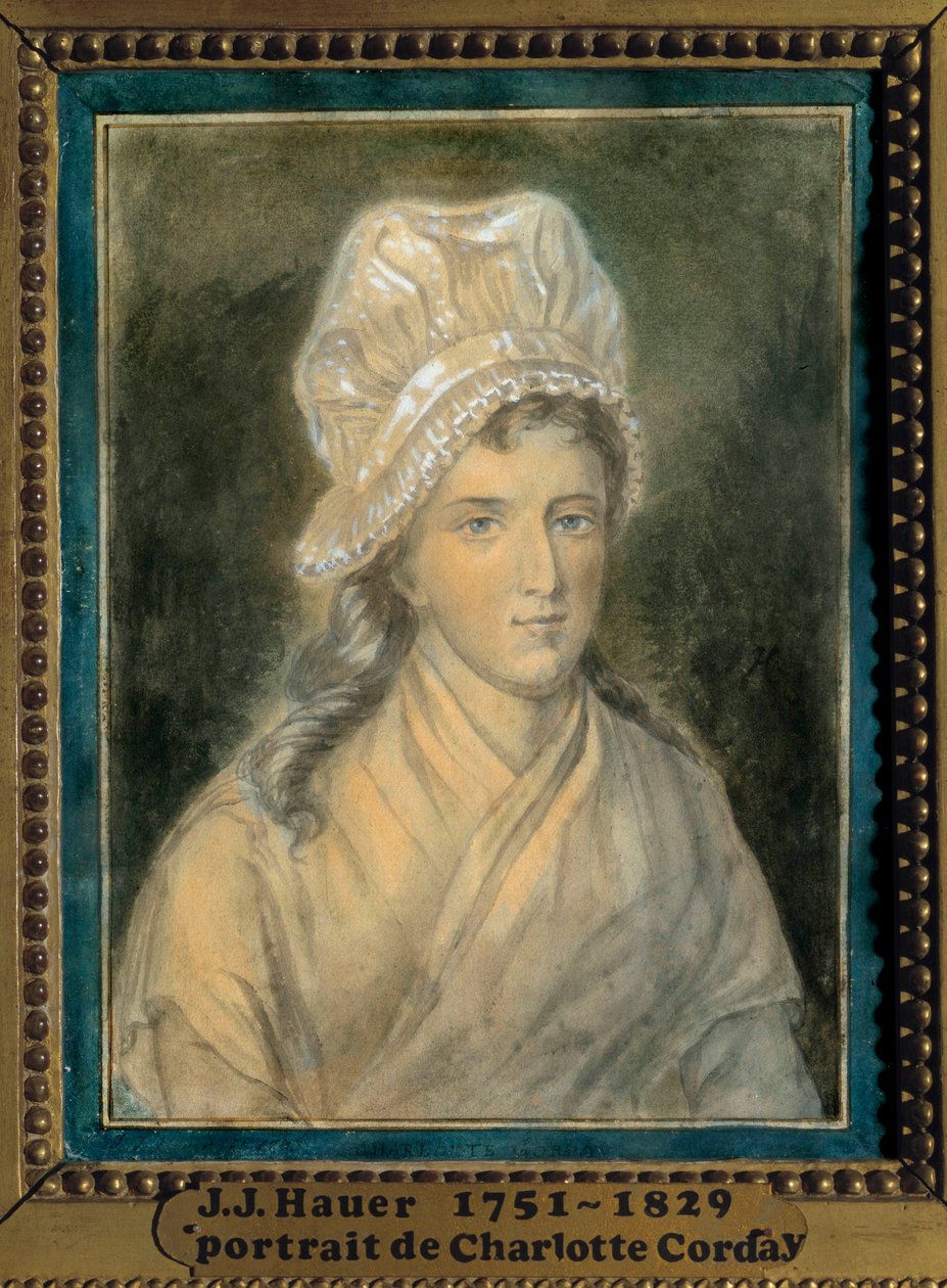 صورة لشارلوت كورداي (1768-1793) لوحة رسمها جان جاك هاور (1751-1829) من القرن الثامن عشر. فرساي. متحف لامبينيت بواسطة جان جاك هاور