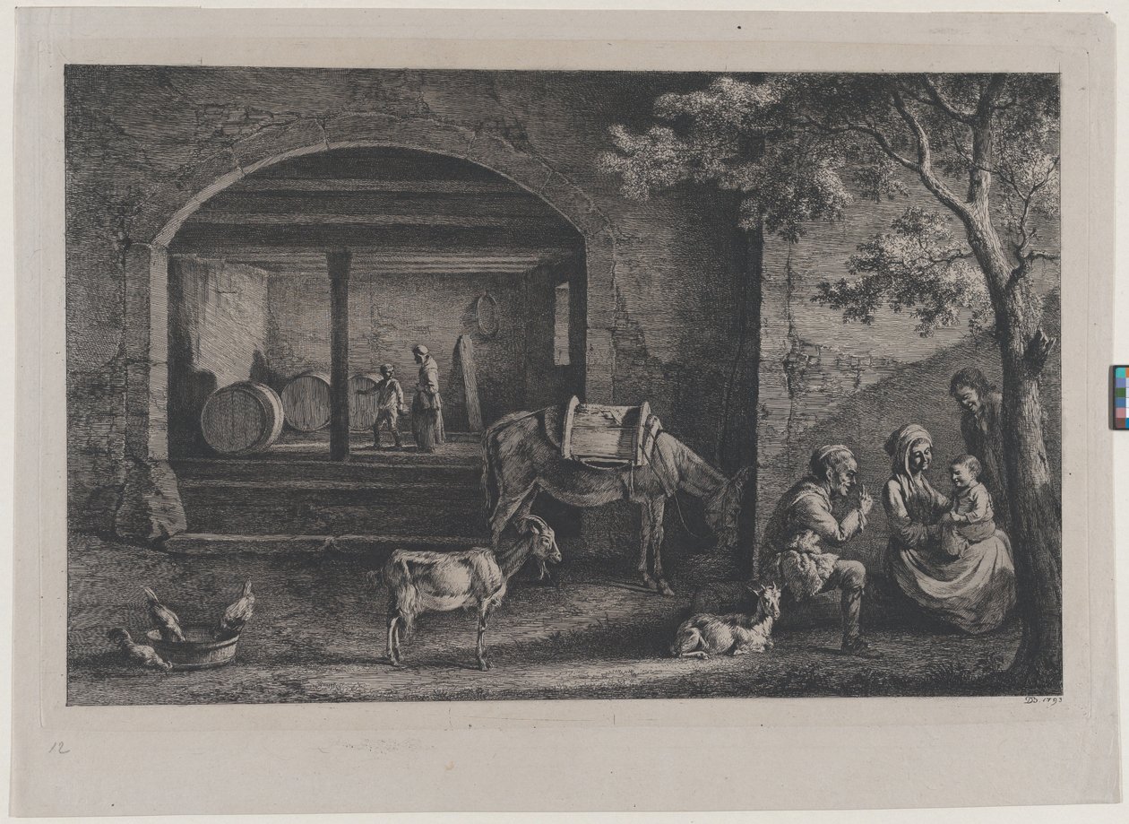 داخل مزرعة في Saint-Jean-de-Touslas ، 1793. بواسطة جان جاك دي بويسيو