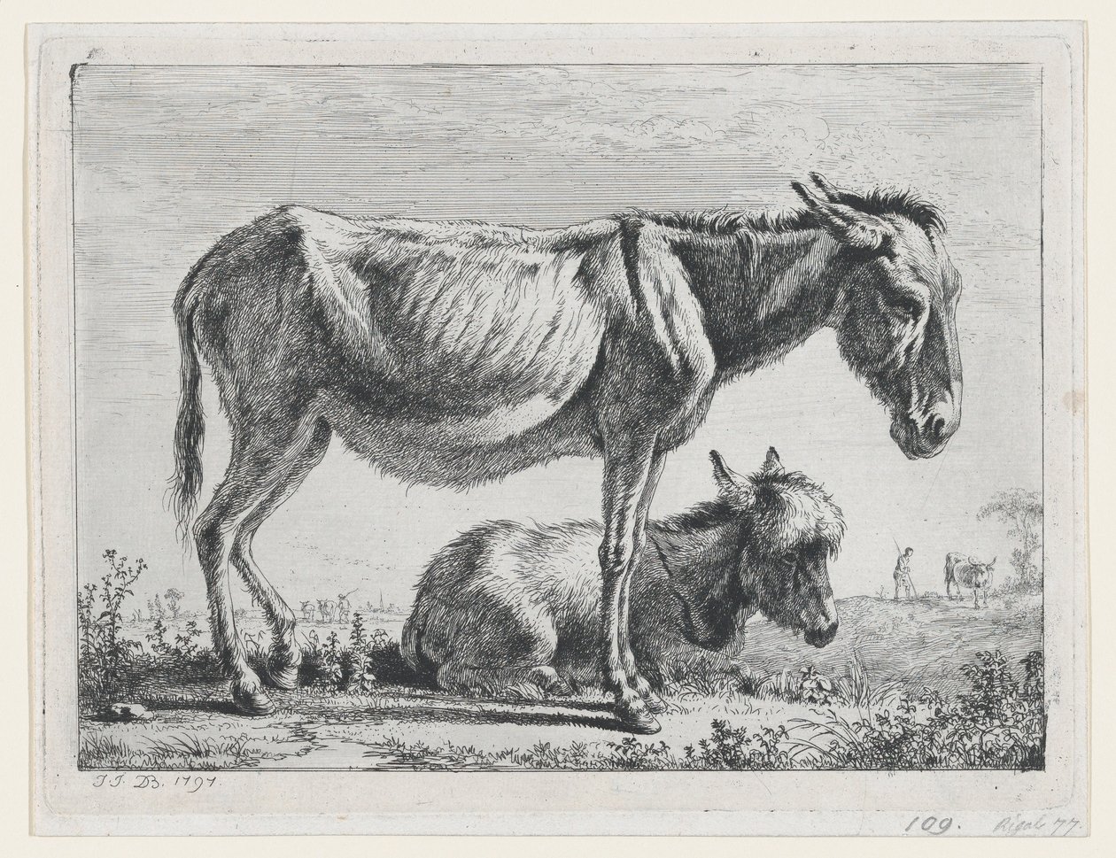 جيني مع مهراها 1797. بواسطة جان جاك دي بويسيو