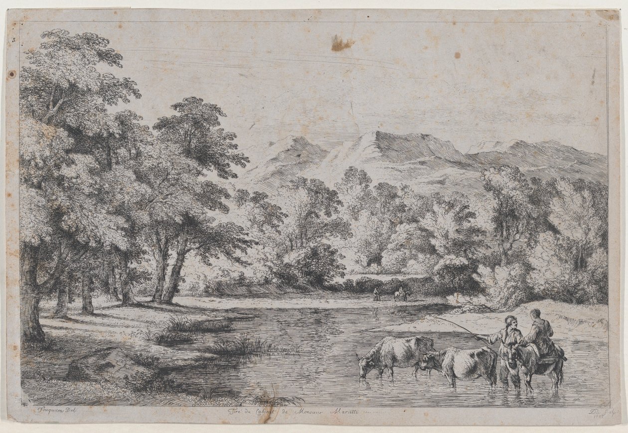 منظر طبيعي بعد Fouquières 1772. بواسطة جان جاك دي بويسيو
