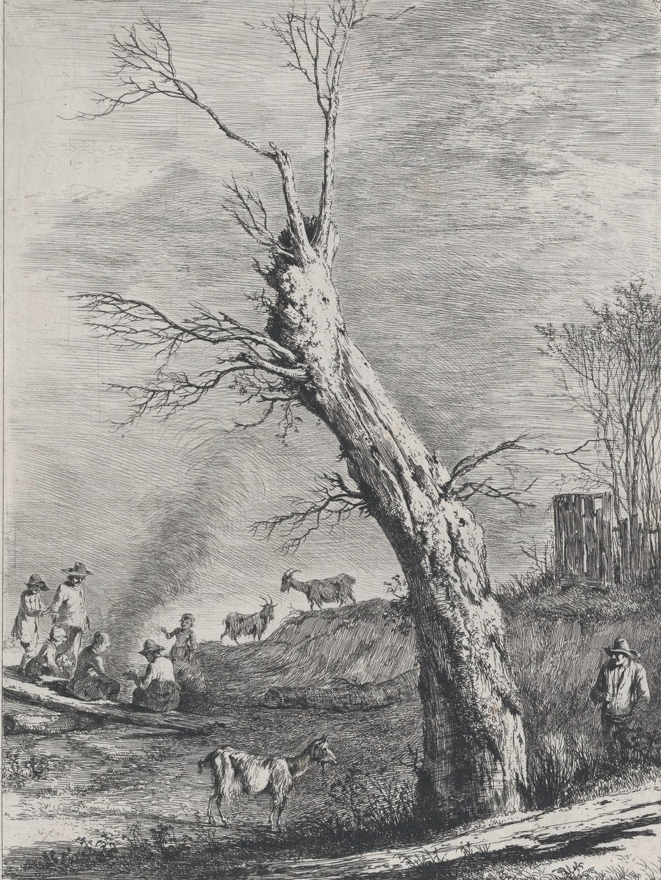 الشتاء ، بعد الانتهاء من الرسم في سان شاموند ، 1795. بواسطة جان جاك دي بويسيو