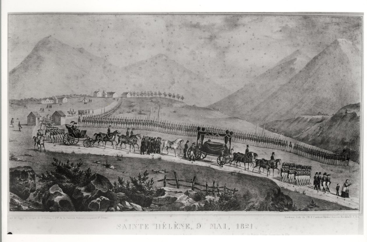 حصن جنازة نابليون بونابرت (1769-1821) في سانت هيلانة ، 9 مايو 1821 بواسطة جان جوزيف بنيامين كونستانت