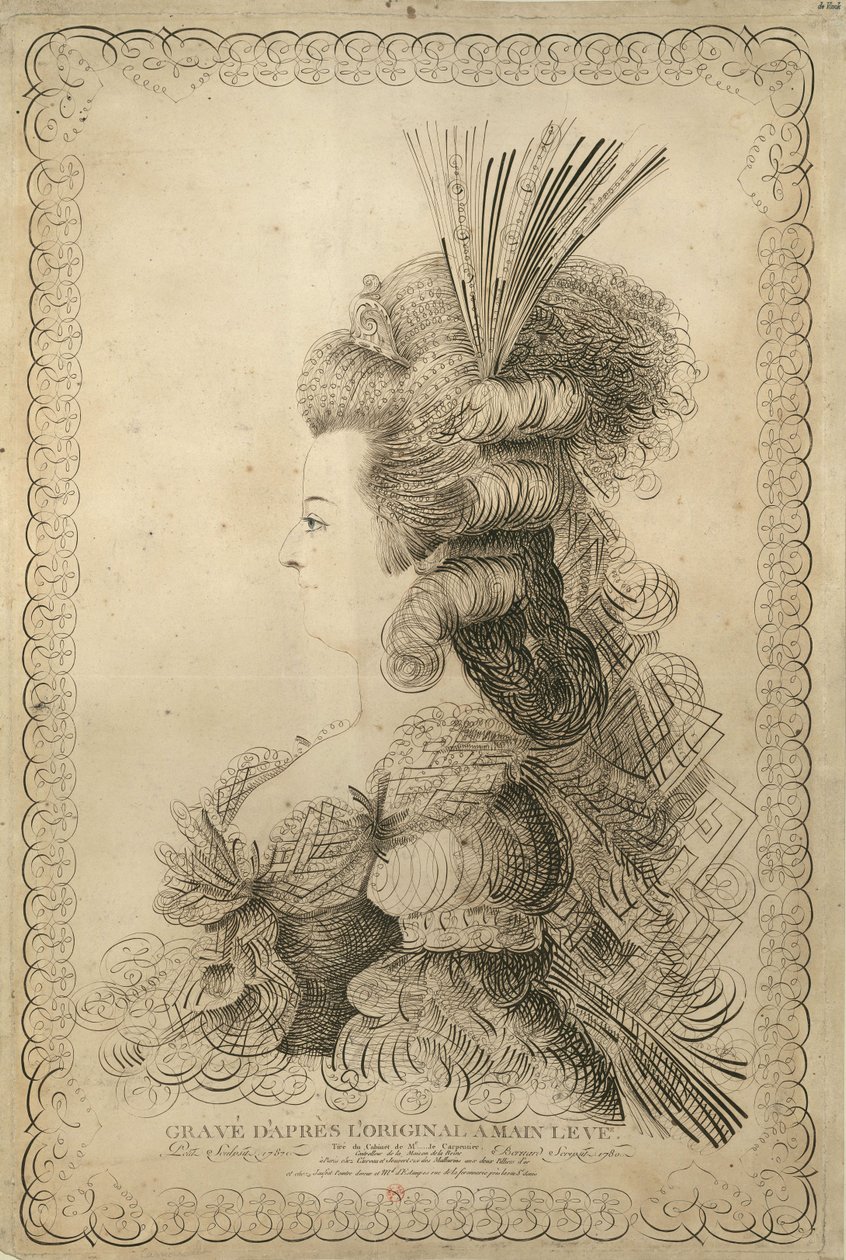 صورة لماري أنطوانيت 1755-1793 ، أرشيدوقة النمسا والملكة ... ، 1787. بواسطة جان جوزيف برنارد