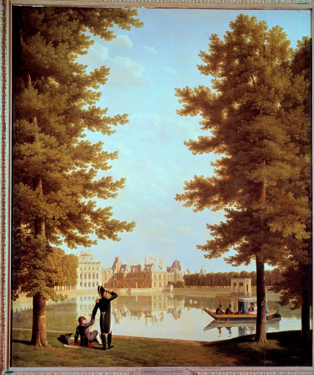 متنزه الإمبراطور نابليون الأول (1769-1821) وماري لويز على بحيرة الكارب في فونتينبلو رسم لجوزيف بيدولت (1758-1846) 1810 صن. 2،28x1،74 م باريس ، متحف مارموتان بواسطة جان جوزيف بيدولت