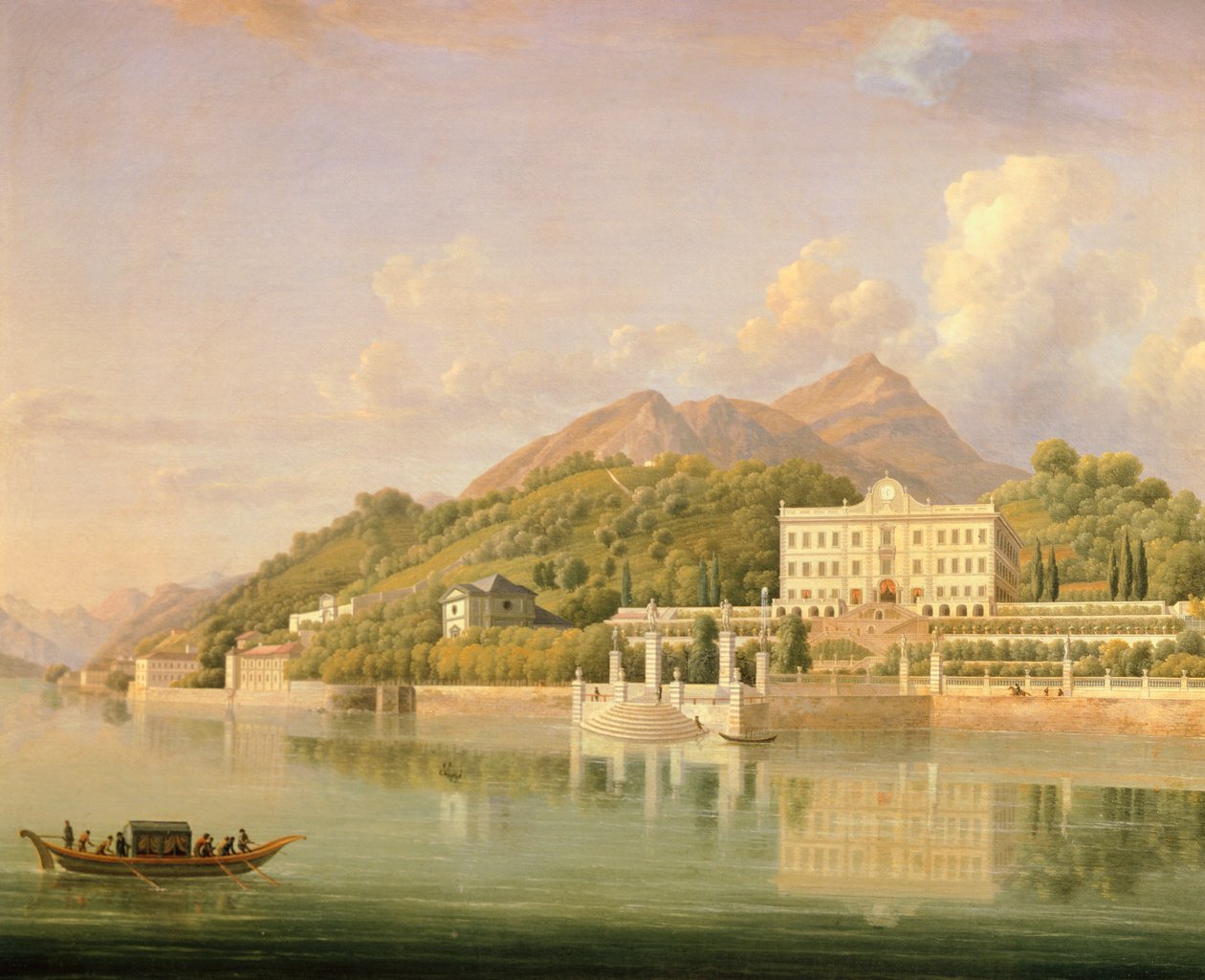 فيلا كارلوتا في تريميزو على بحيرة كومو ، بقلم جان جوزيف كزافييه بيدولد (1758-1846) ، إيطاليا بواسطة جان جوزيف كزافييه بيدولد