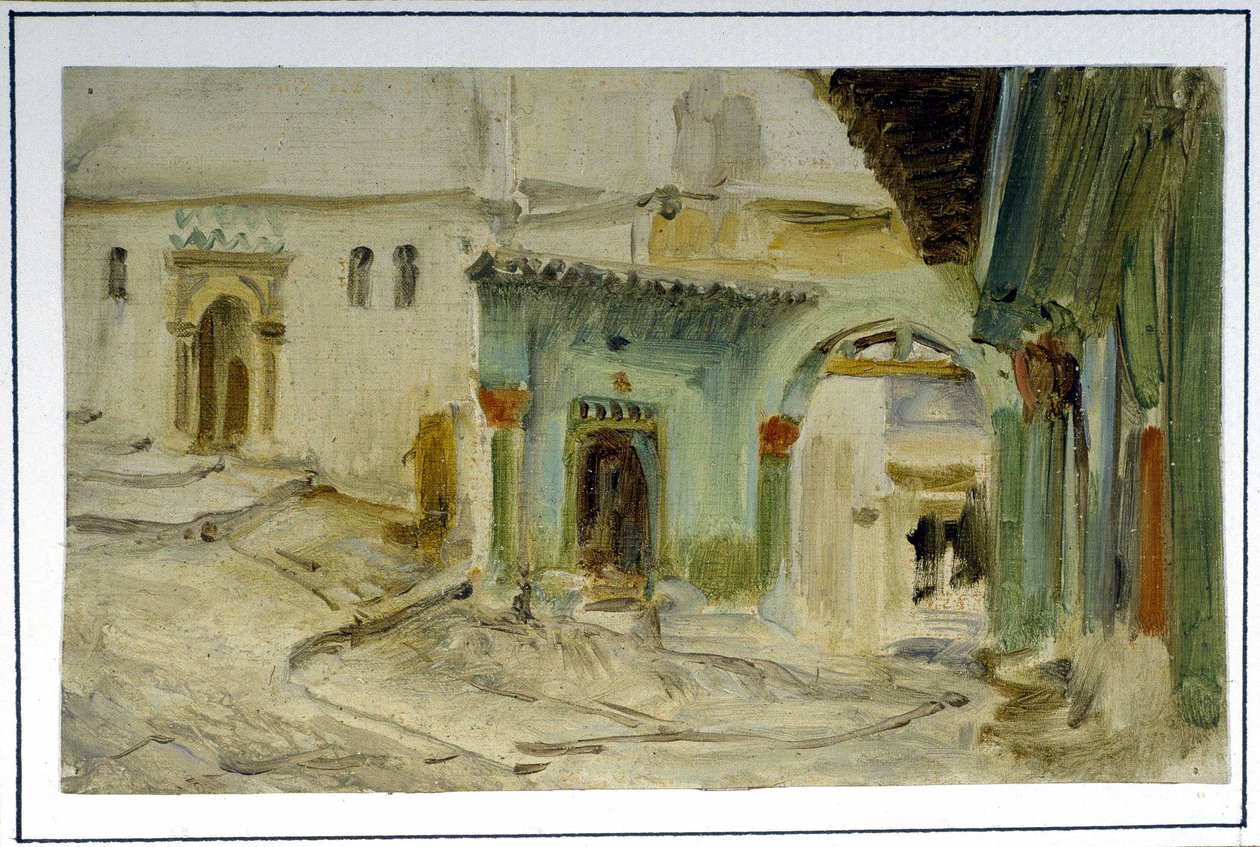 Le cafe dit "" de Fromentin "" ، الجزائر العاصمة بواسطة Lecomte du Nouy (1842-1923) ، أواخر القرن التاسع عشر بواسطة جان جول أنطوان ليكومت دو نوي