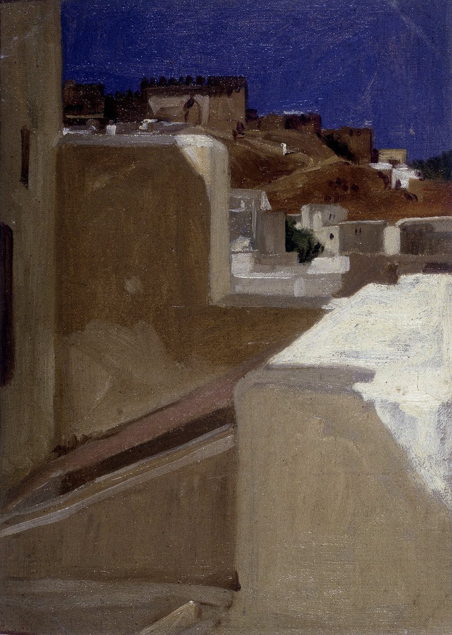 منظر للقصبة من شرفتي بواسطة Lecomte du Nouy (1842-1923) ، طنجة بواسطة جان جول أنطوان ليكومت دو نوي