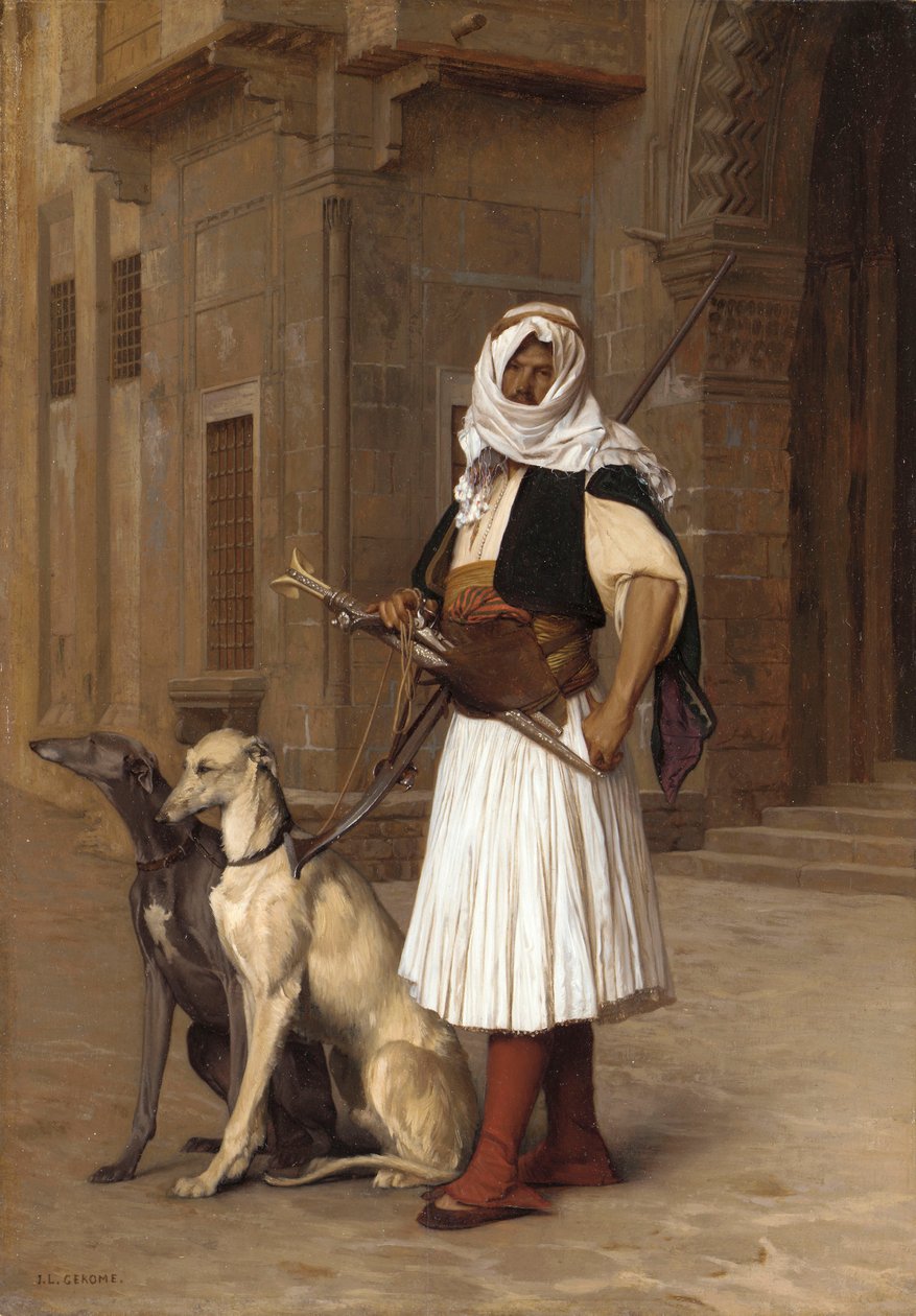أناوت مع اثنين من الكلاب الاليفة 1867 بواسطة جان ليون جيروم