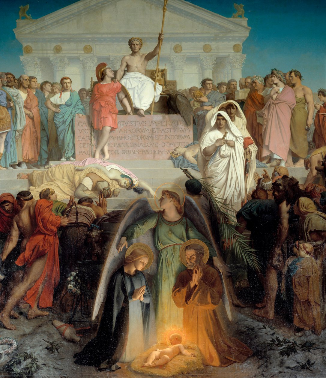 التفاصيل: قرن أغسطس ، التفاصيل المركزية: الأصل الطبيعي. لوحة جان ليون جيروم (1824-1904) بواسطة جان ليون جيروم