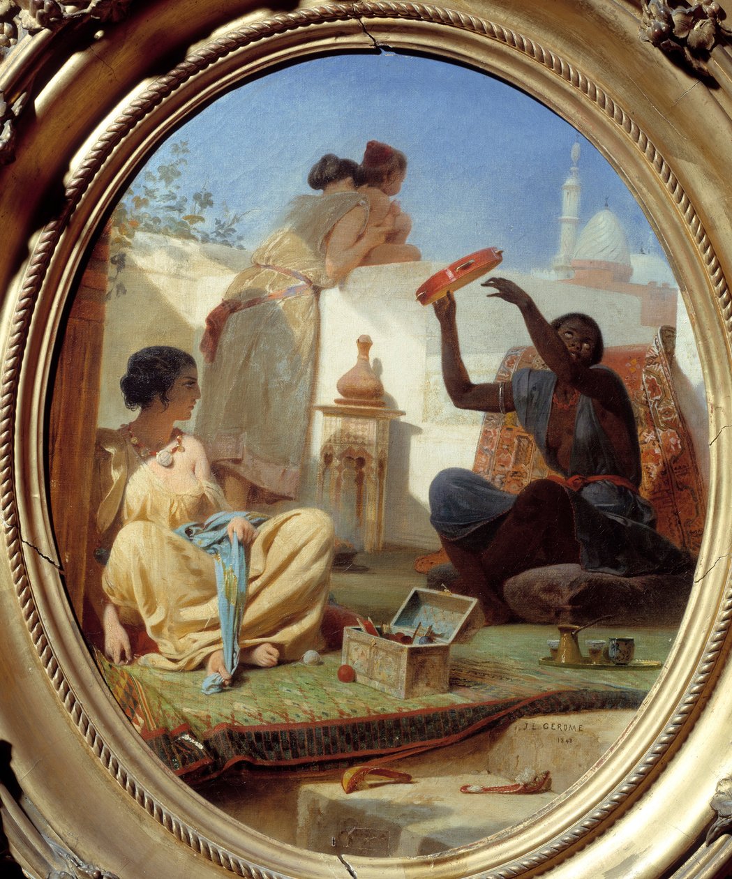 على الشرفة. لوحة جان ليون جيروم (1824-1904) بواسطة جان ليون جيروم