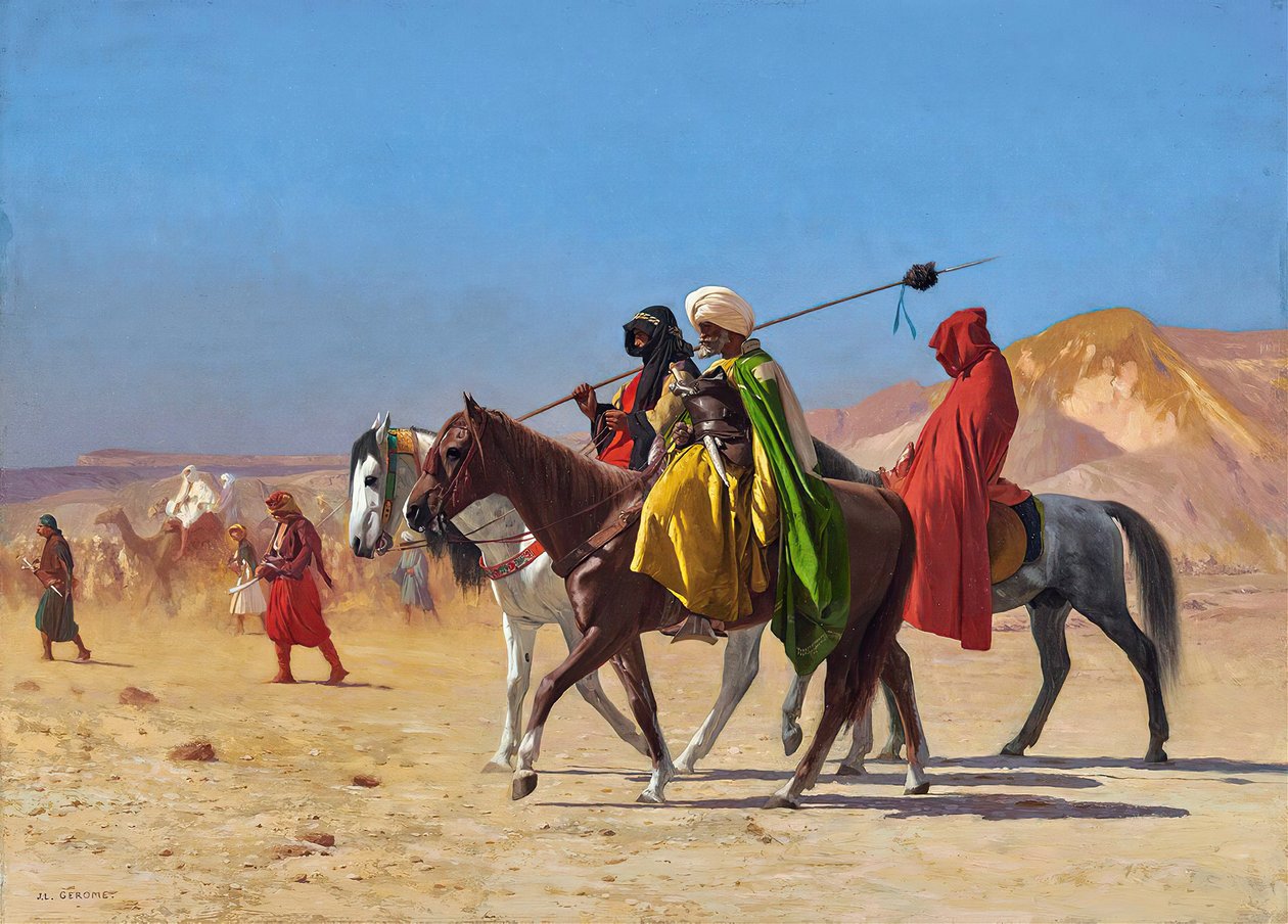Riders Crossing the Desert بواسطة جان ليون جيروم