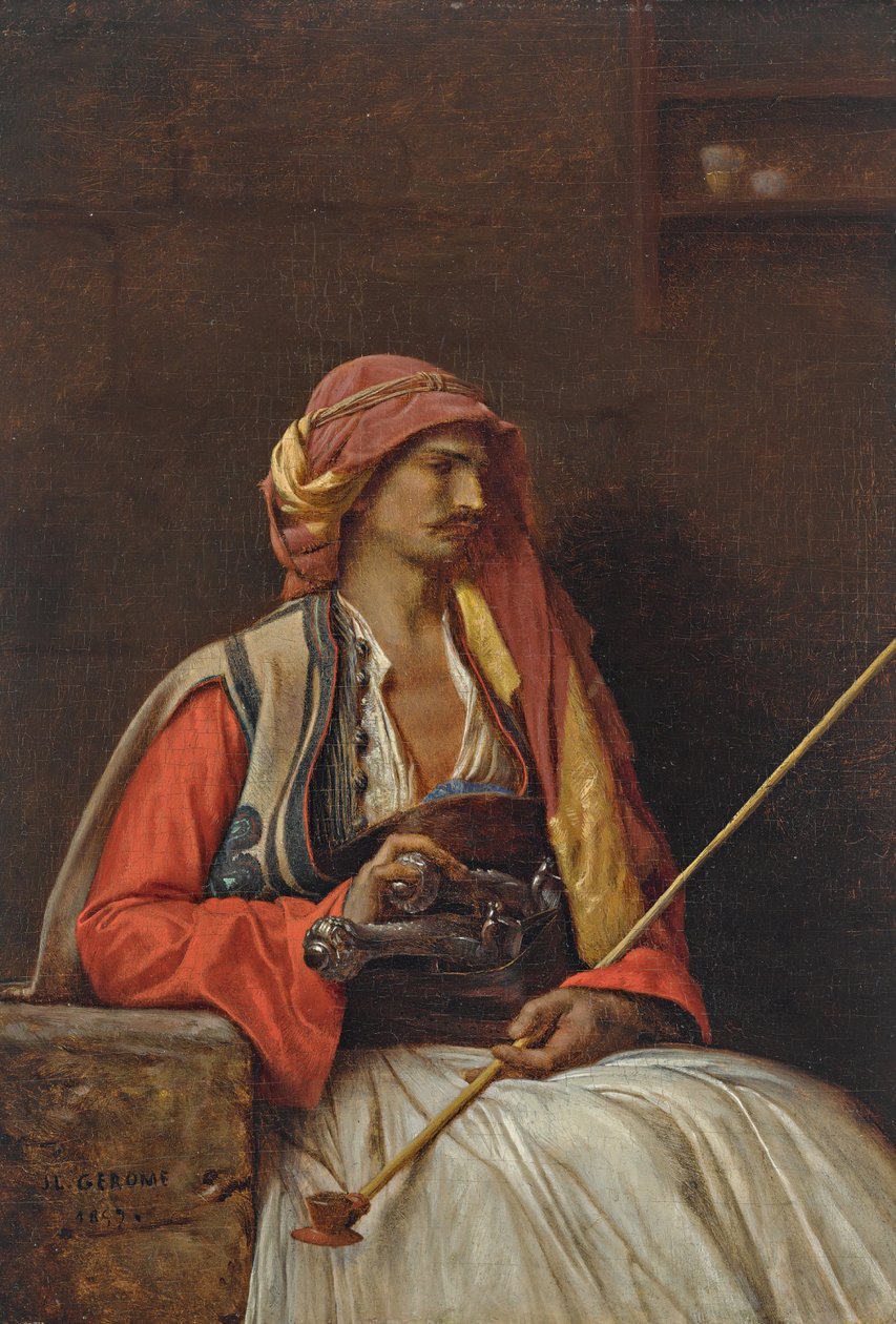 Seated Arnaut بواسطة جان ليون جيروم