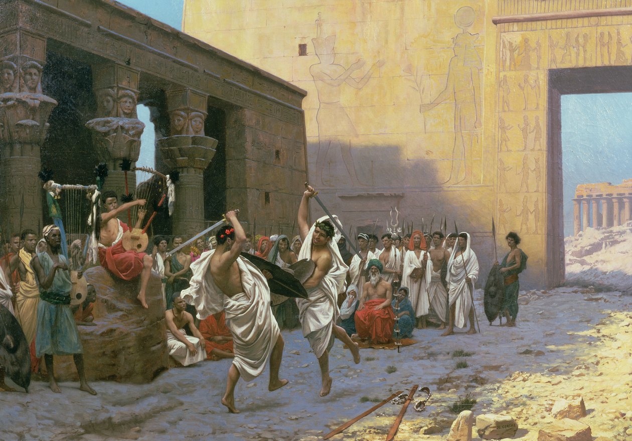 رقصة السيف (La Phyrique) بواسطة جان ليون جيروم