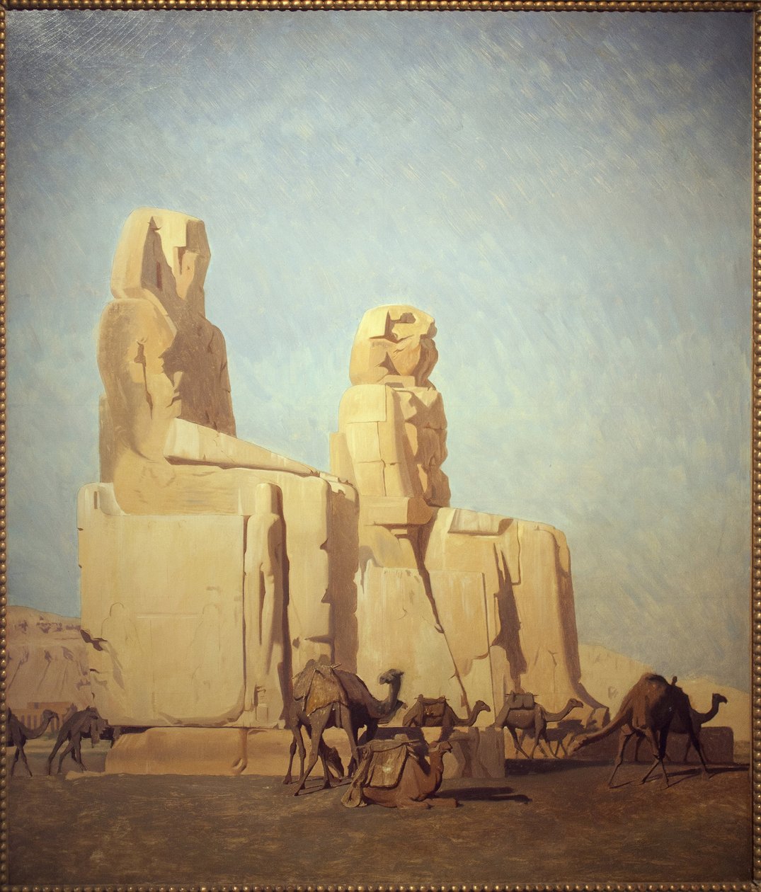 عملاق طيبة وممنون وسيسوستريس. يذاكر. رسم جان ليون جيروم (1824-1904) ، زيت على قماش بواسطة جان ليون جيروم