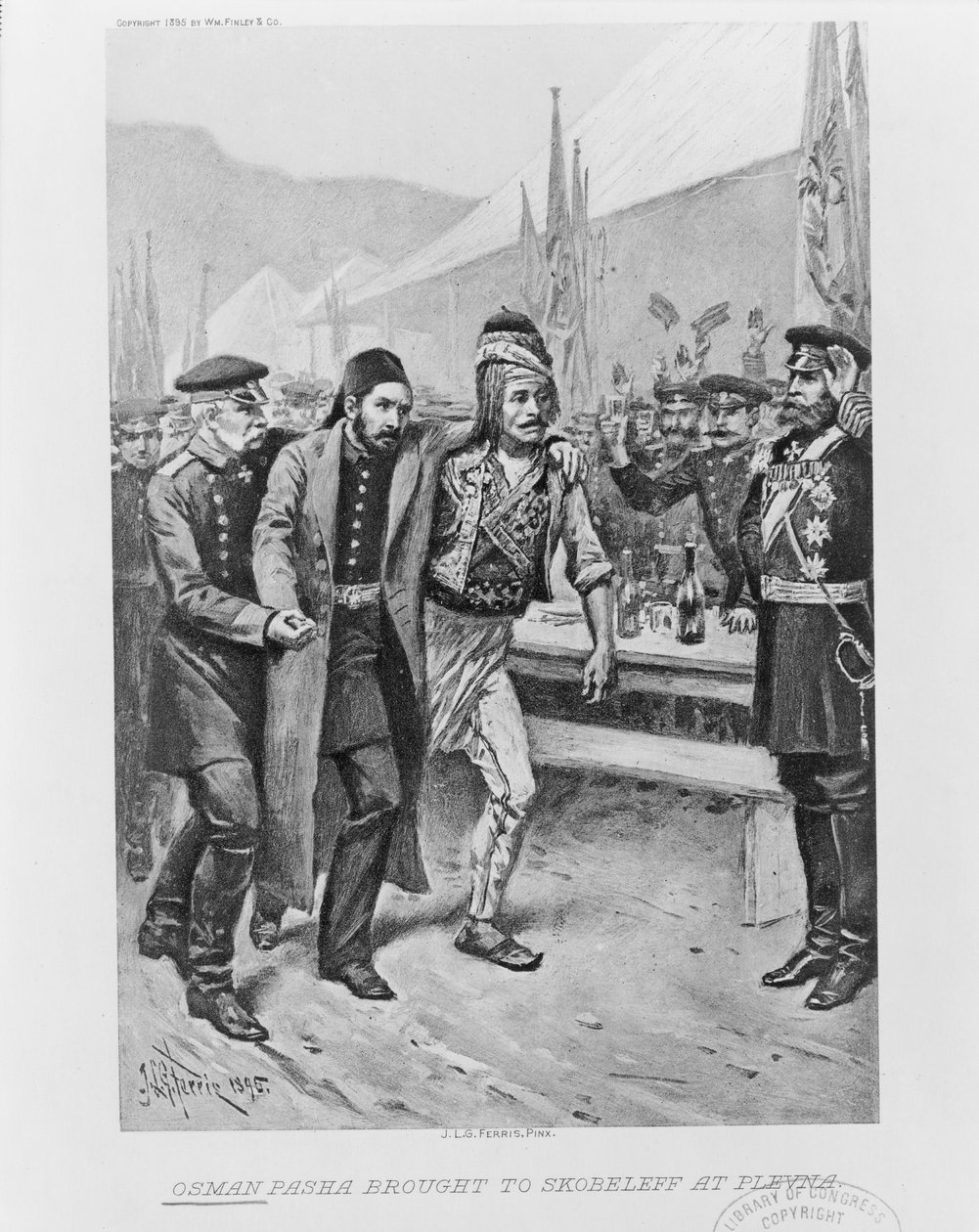 أحضر عثمان باشا إلى سكوبيليف في بليفنا ، ج. 1895 بواسطة جان ليون جيروم فيريس