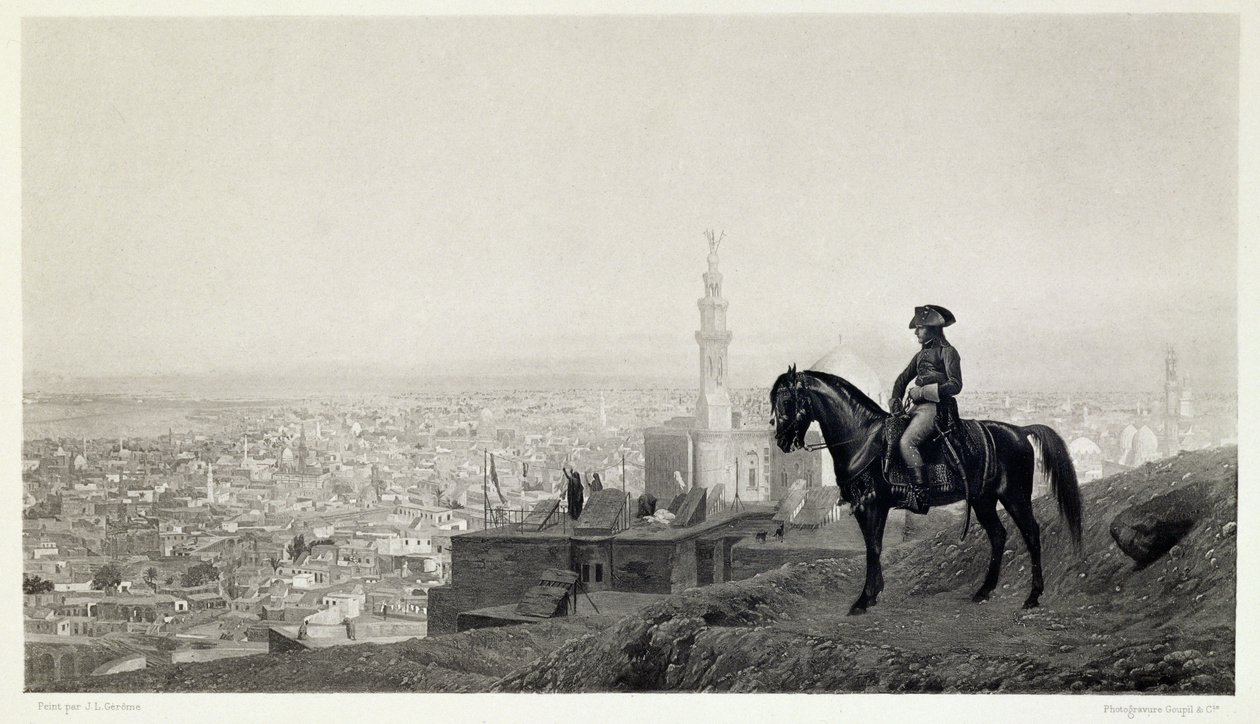 الجنرال بونابرت بالقاهرة ، من مجموعة أعمال جان ليون جيروم في 100 صورة فوتوغرافية ، 1881 (صور فوتوغرافية) بواسطة جان ليون بعد جيروم