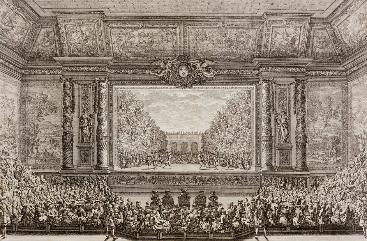 Les Fetes de l'Amour et de Bacchus بواسطة جان بابتيست لولي (جيوفاني باتيستا لولي) (1632-1687) فرساي 1668 - أعياد الحب والباخوس لجان بابتيست لولي في عام 1668 في حديقة فرساي الصغيرة ، خلال مهرجان بتكليف ب بواسطة جان ليبوتر