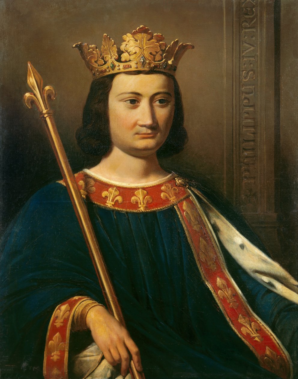 صورة لفيليب الرابع بيل (١٢٦٨-١٣١٤) ، ملك فرنسا. رسم جان لويس بيزارد (1799-1881). بواسطة جان لويس بيزارد