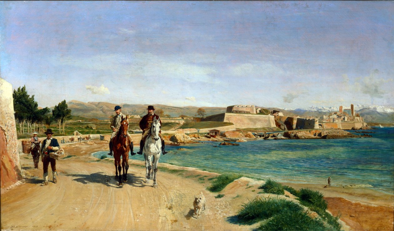 Antibes La promenade a cheval بواسطة جان لويس إرنست ميسونييه