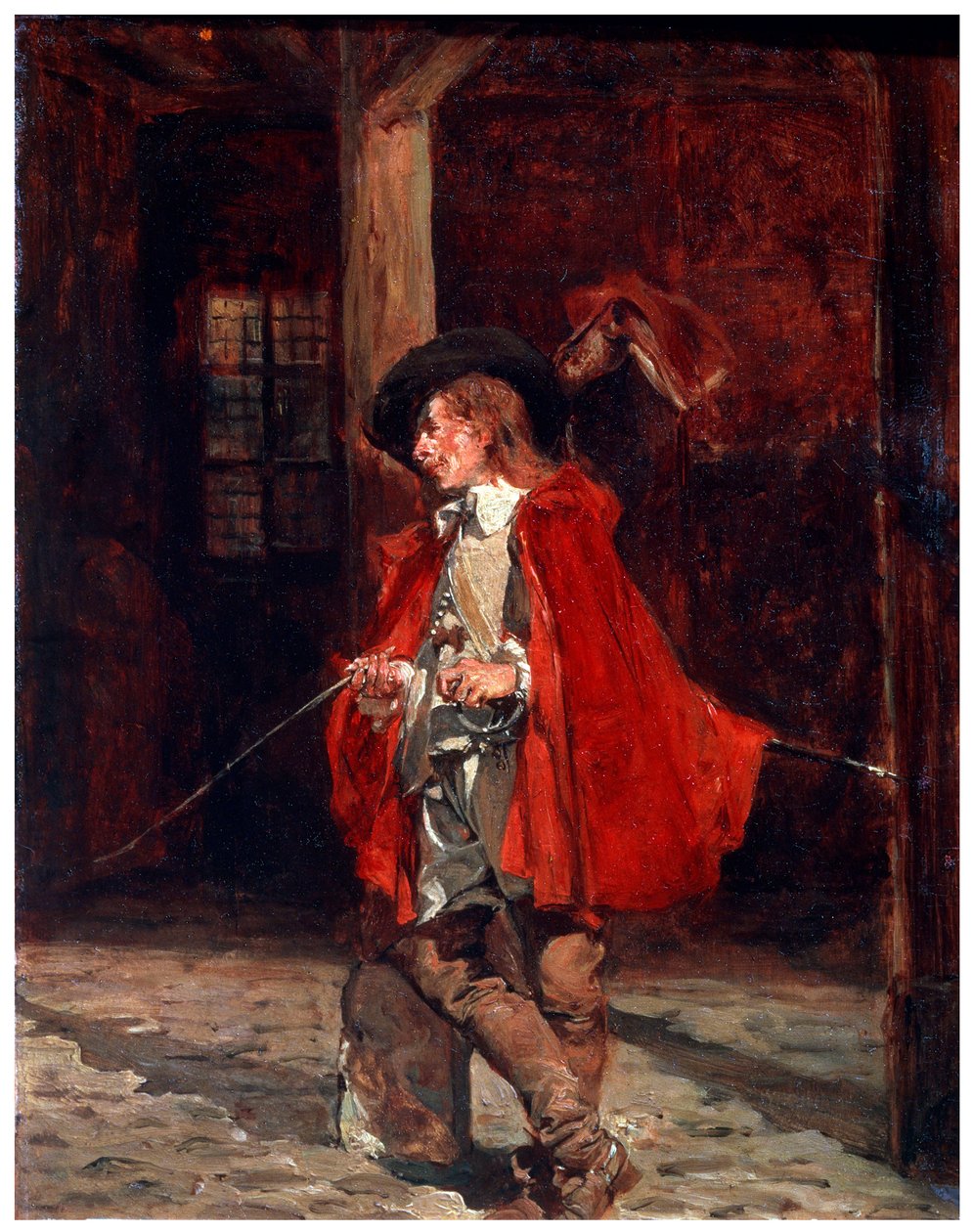 Bretteur Swordsman في عباءة حمراء ، القرن التاسع عشر بواسطة جان لويس إرنست ميسونييه
