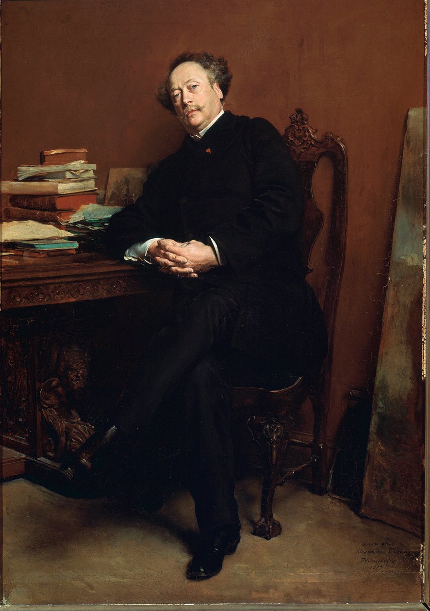 صورة ألكسندر دوماس جونيور (1824-1895) في عام 1877 رسم جان لويس إرنست ميسونييه (1815-1891). متحف قصر فرساي بواسطة جان لويس إرنست ميسونييه