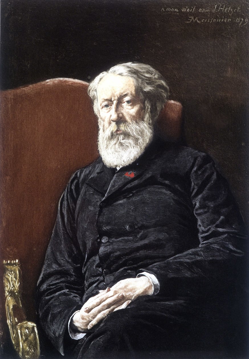 صورة لهيتزل بواسطة Meissonnier في عام 1879 ، "" Les Hommes d
