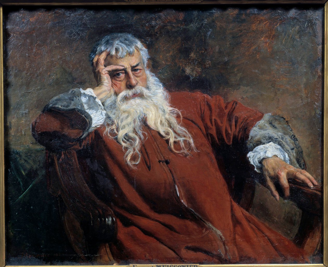لوحة بورتريه ذاتية بواسطة إرنست ميسونييه (1815-1891) 1890 صن. 0،52 × 0،61 م باريس ، متحف دورسيه بواسطة جان لويس إرنست ميسونييه