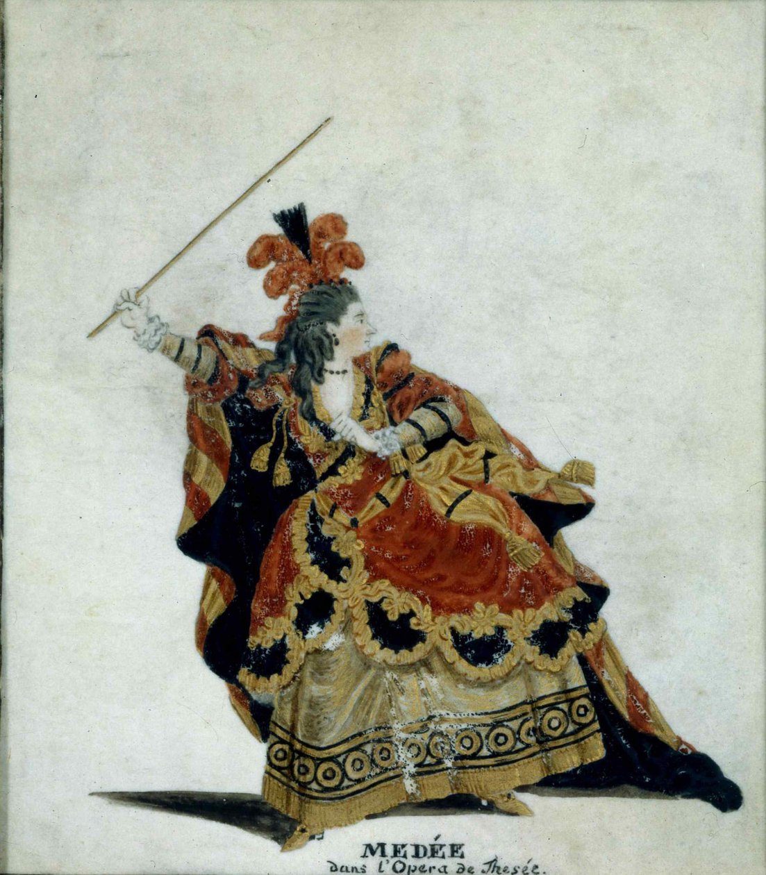المدية. تصميم أزياء الأوبرا Thésée لجان بابتيست لولي ، 1770-1778. بواسطة جان لويس فيش
