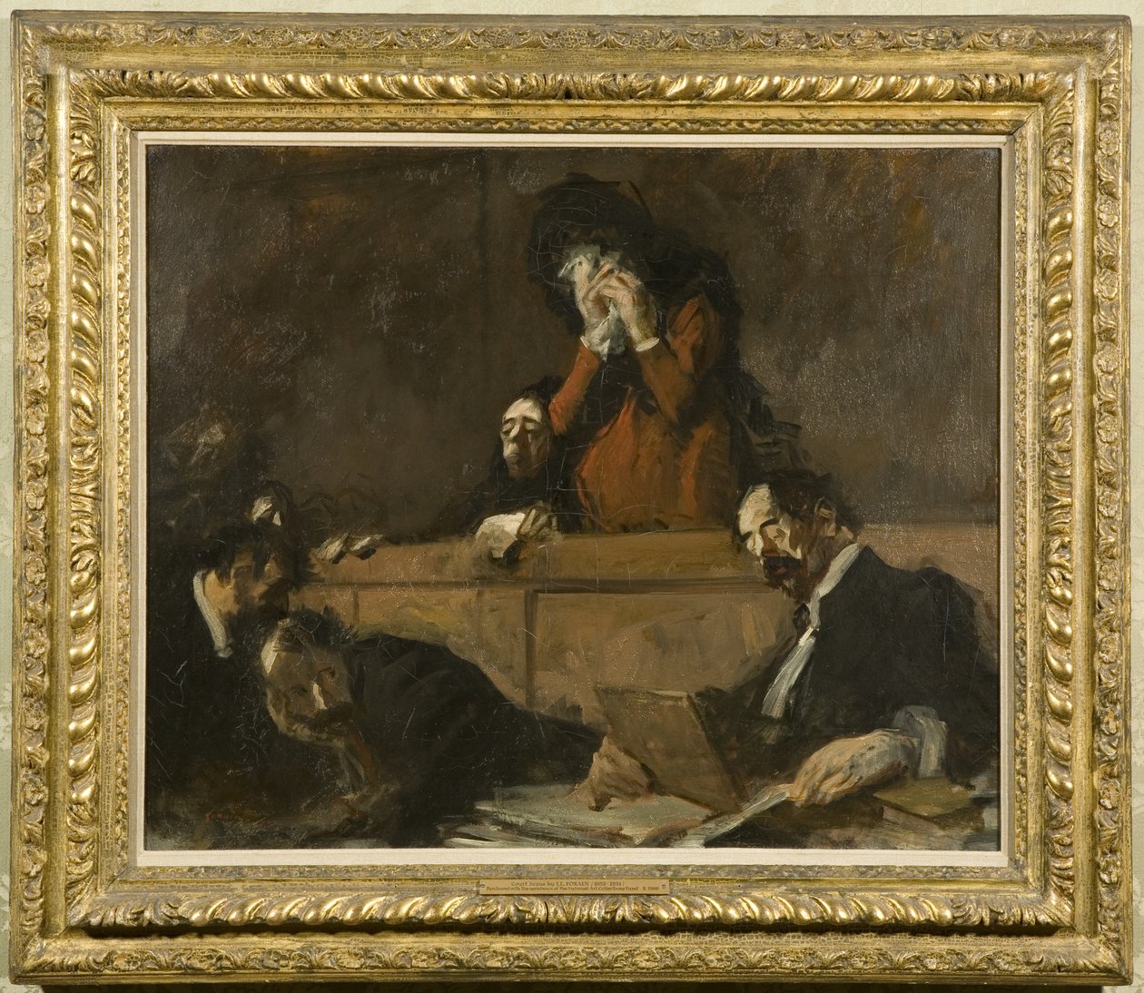 A Court Scene (Scenes des Tribunaux) 1909 (oil on canvas) بواسطة جان لويس فورين