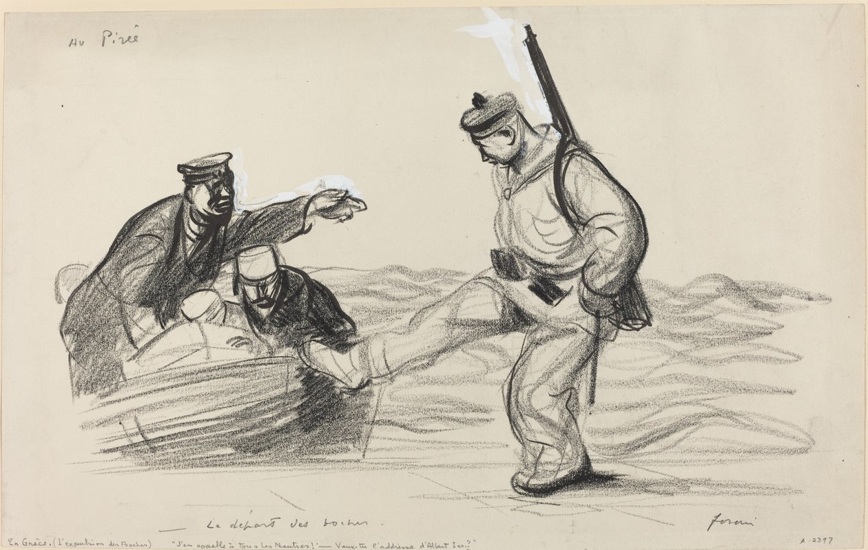 في بيرايوس. - رحيل Boches ، ج. 19141919. بواسطة جان لويس فورين