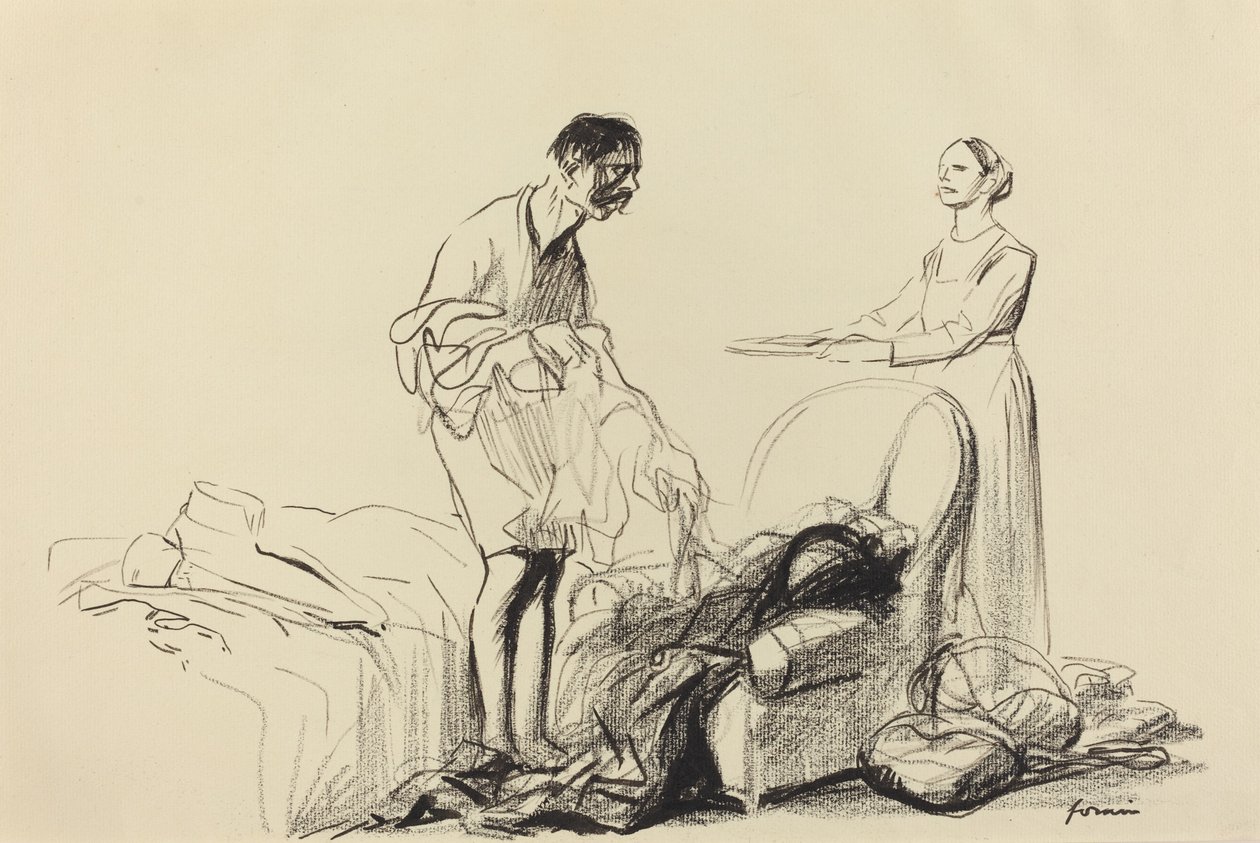 - في حالة صرفه من الخدمة العسكرية ، ج. 19141919. بواسطة جان لويس فورين
