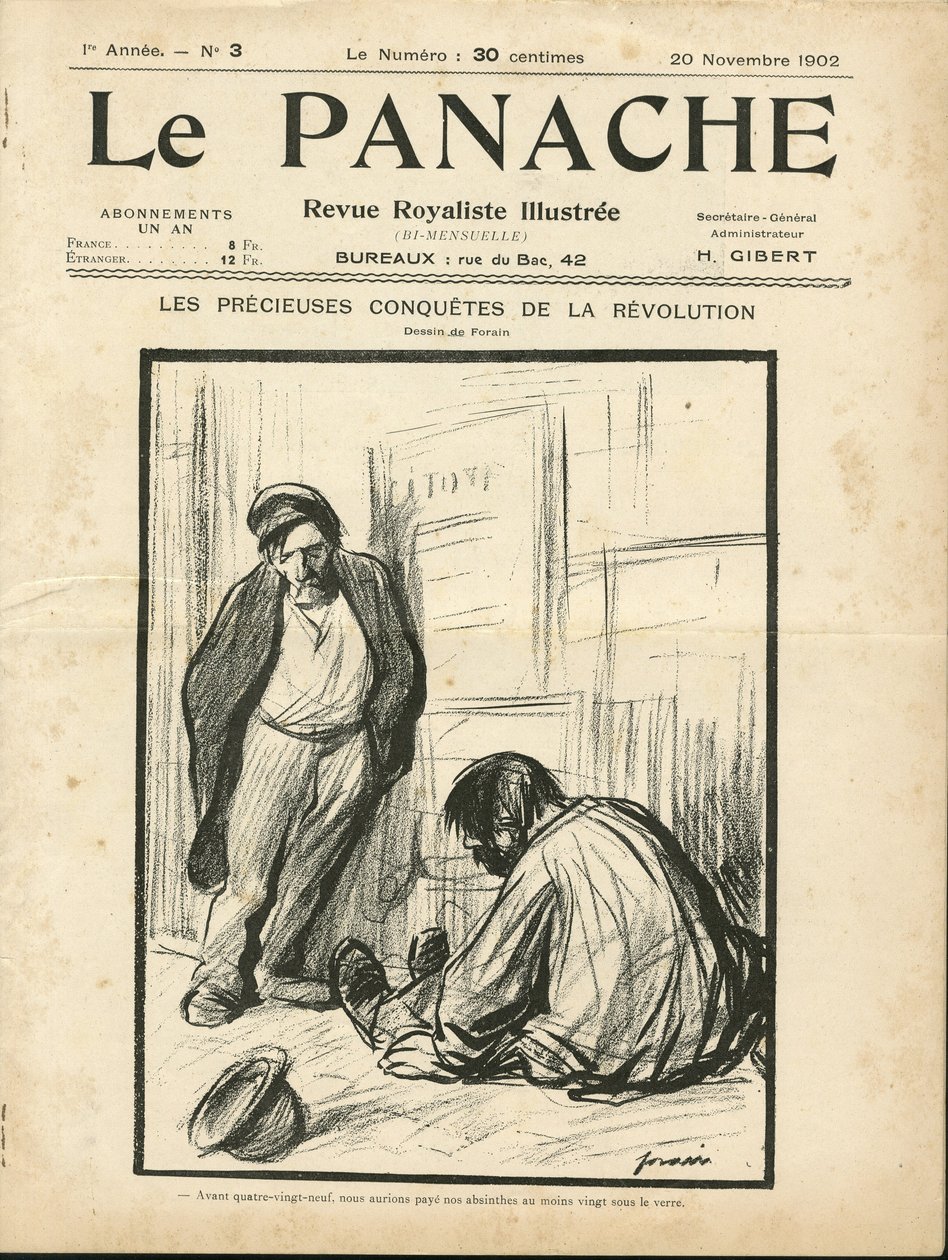 رسم توضيحي لجان لويس فوريان (1852-1931) لغلاف Le Panache ، مجلة ملكيّة illustree بواسطة جان لويس فورين